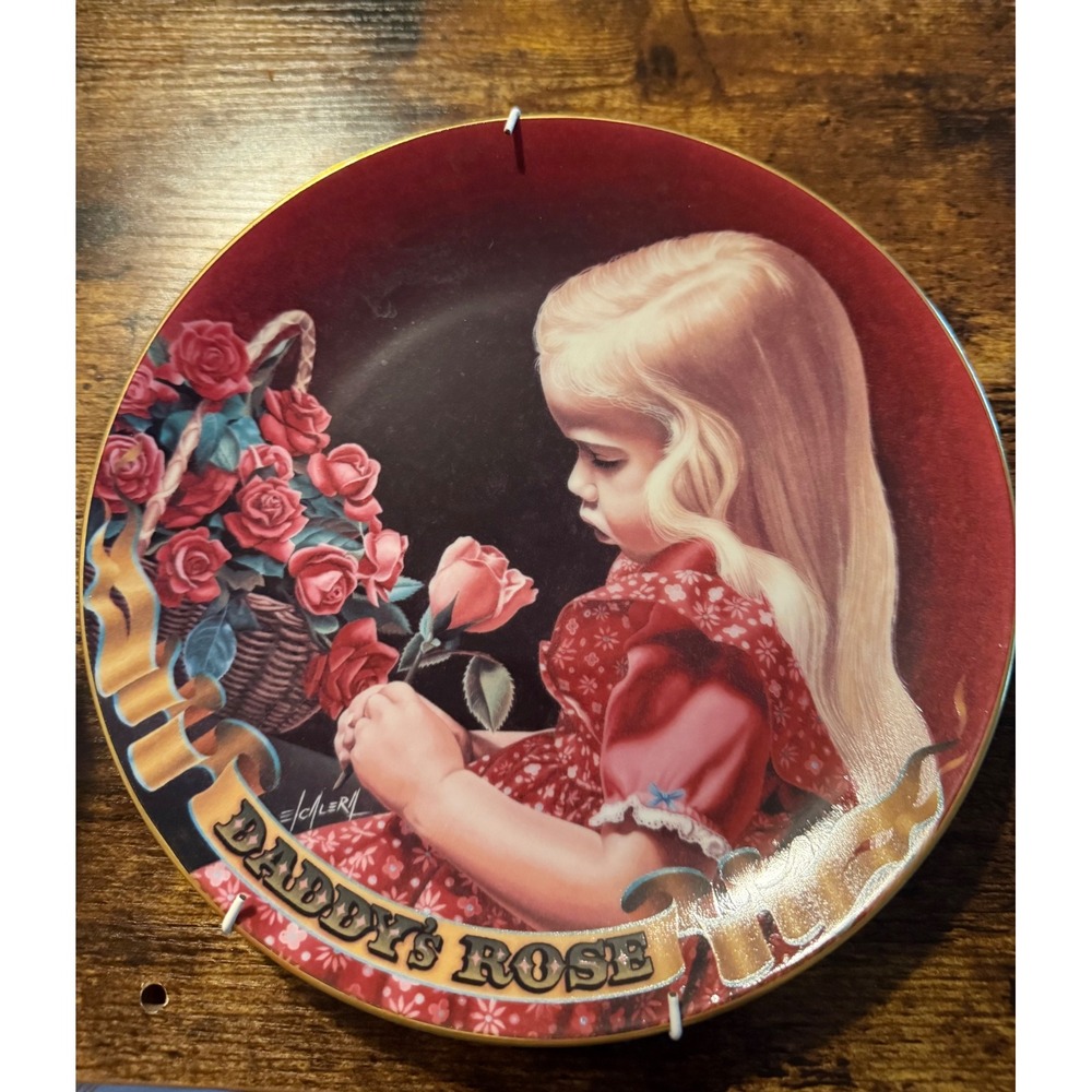 Hackett American Daddys Rose Plate Rudy Escalera Fairmont Porcelain 1982 Vintage